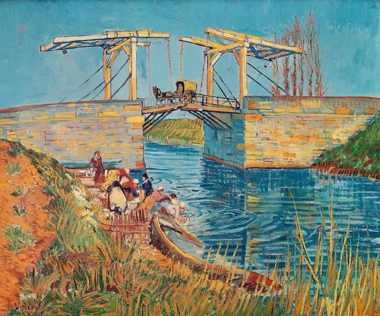 The Langlois Bridge at Arles with Women Washing